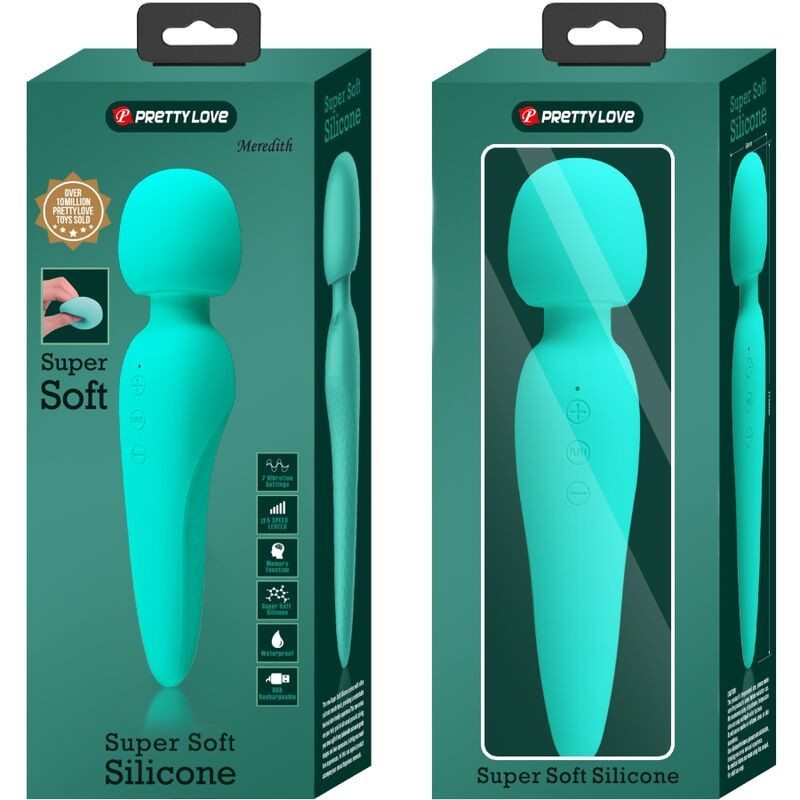 Wasserdichter Intim-Massager Pretty Love Meredith rot, 12 ModiMasseur Magic Wand