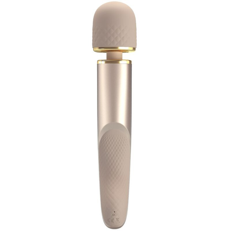 Massageador vibratório Pretty Love Champagne 7 modos, silicone USBMassagista Magic Wand