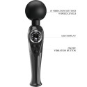 Wand-Vibrator Pretty Love Skyler schwarz, wiederaufladbar, LCDMasseur Magic Wand