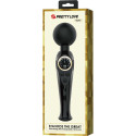 Vibrador wand recarregável Pretty Love Skyler preto, LCDMassagista Magic Wand