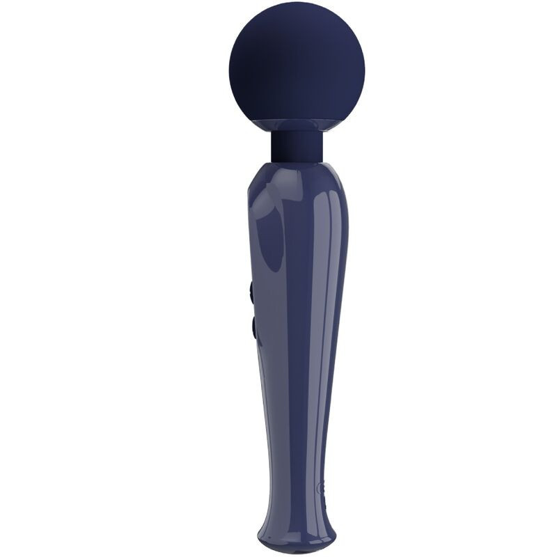 Vibrador wand recargable Pretty Love Skyler negro, LCDMasajista Magic Wand
