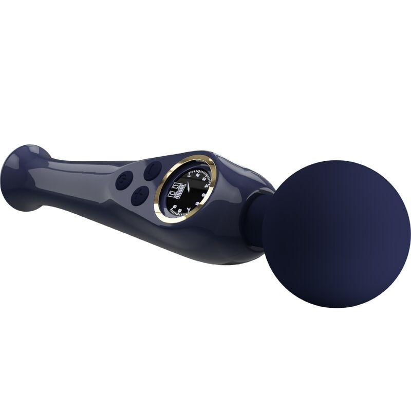 Rechargeable wand vibrator Pretty Love Skyler black, LCDMassagist Magic Wand