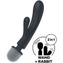 Vibratore rabbit 2 in 1 Satisfyer Triple Lover rosa 3 motoriMassaggiatore Magic Wand