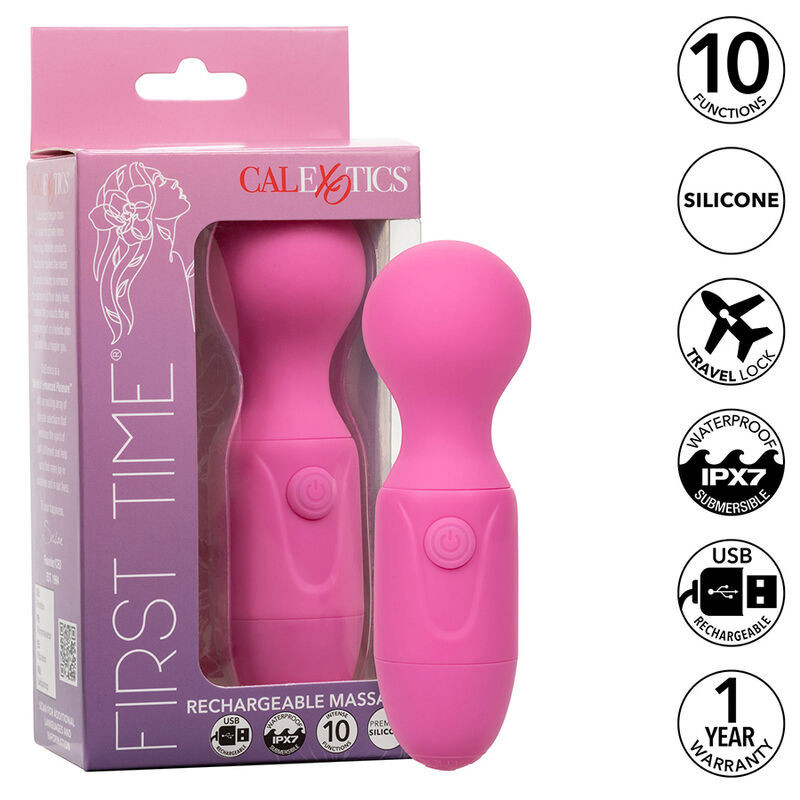 Estimulador recargable principiante 10 modos impermeable violetaMasajista Magic Wand