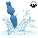 Akku-Wand-Vibrator blau mit 2 Aufsätzen und 10 GeschwindigkeitenMasseur Magic Wand
