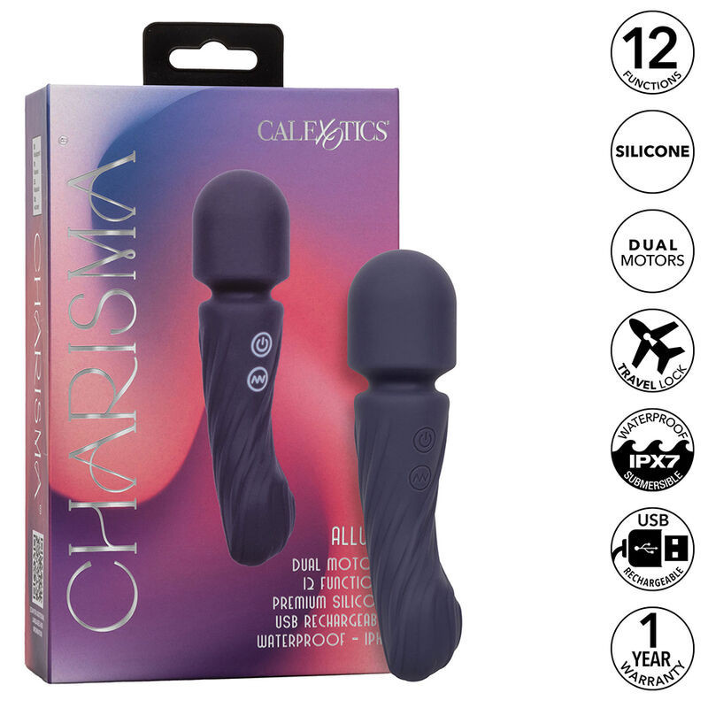 Wasserdichter Vibrationsmassager 12 Modi Charisma violett 17,75 cmMasseur Magic Wand