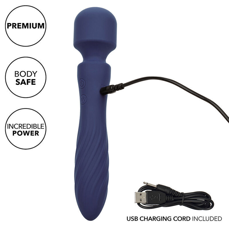 Massageador vibratório à prova d'água 12 modos Charisma roxo 17,75 cmMassagista Magic Wand