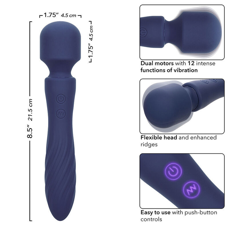 Masajeador vibratorio impermeable 12 modos Charisma violeta 17,75 cmMasajista Magic Wand