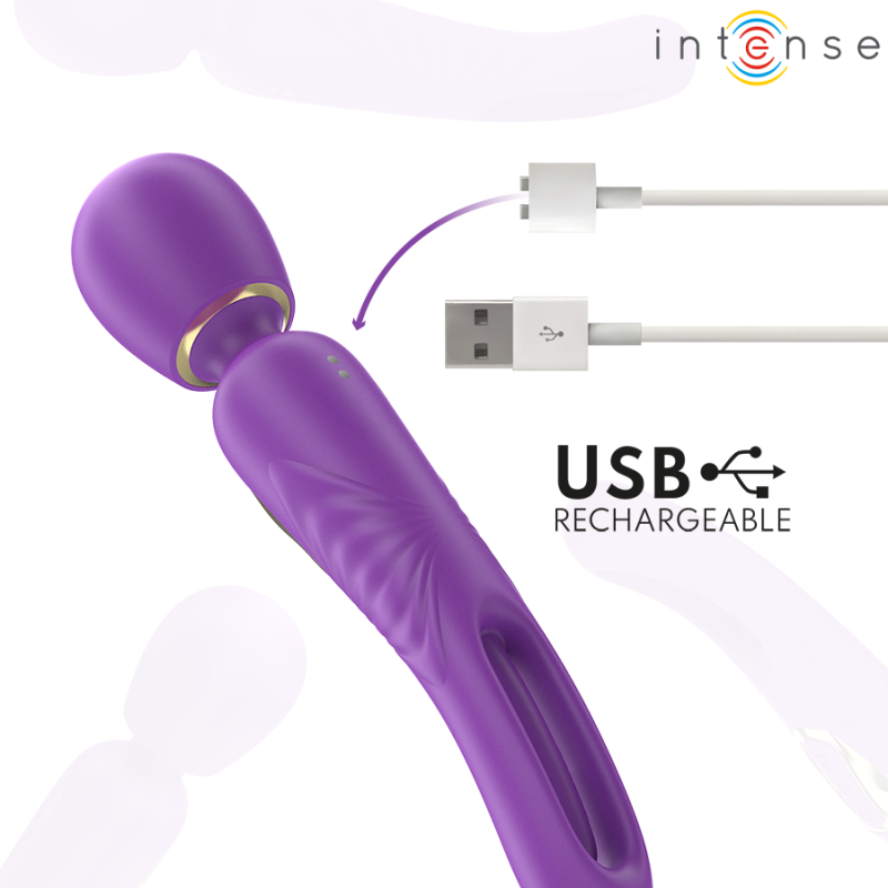 Wand vibrador Christy con lengua oscilante, impermeableMasajista Magic Wand