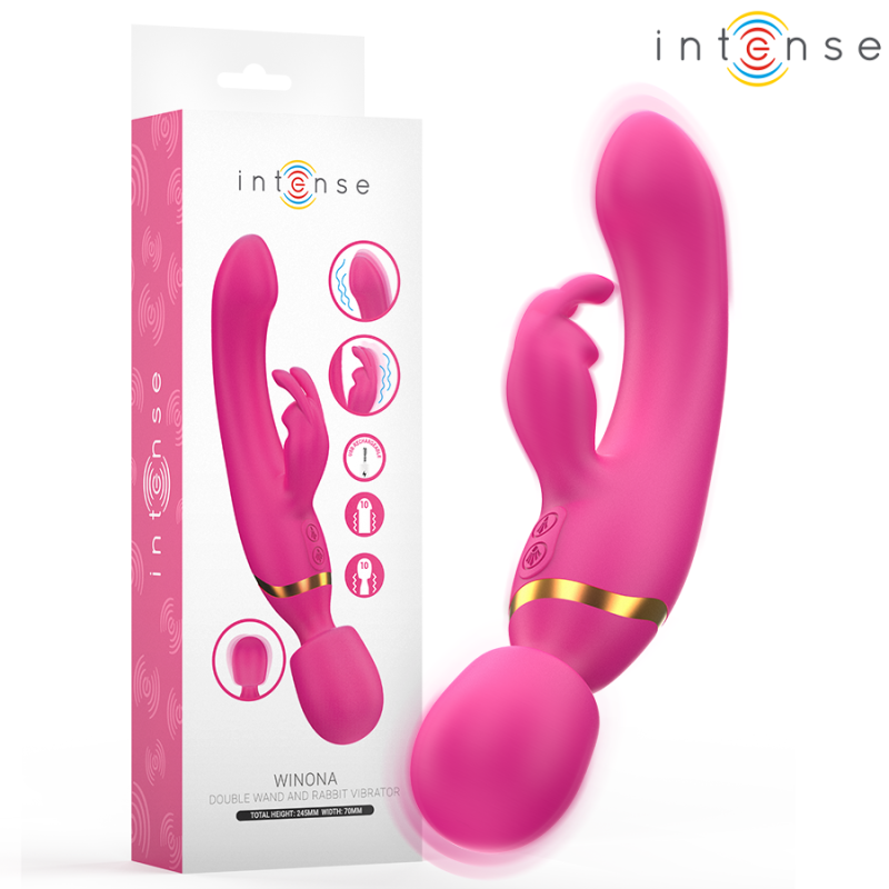 Vibratore doppio rabbit e wand Winona Intense USB ricaricabileMassaggiatore Magic Wand