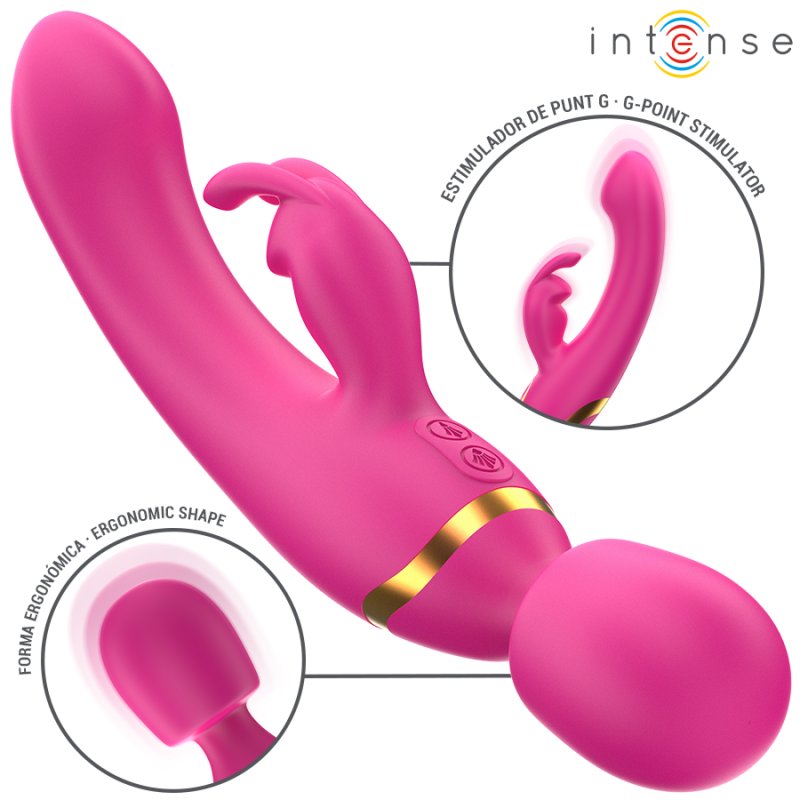 Winona Intense dual rabbit & wand vibrator, USB rechargeableMassagist Magic Wand