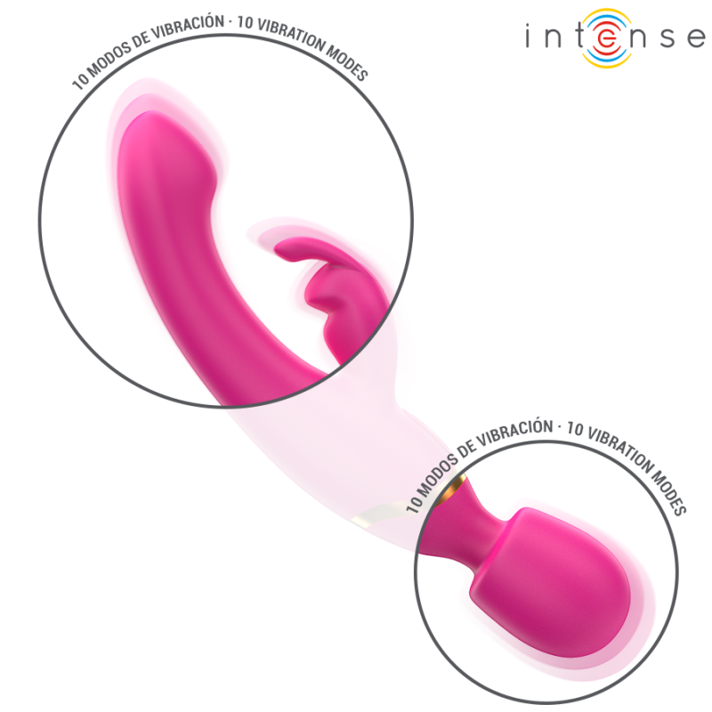 Vibrador doble rabbit y wand Winona Intense recargable USBMasajista Magic Wand