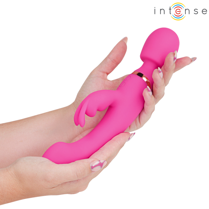 Winona Intense dual rabbit & wand vibrator, USB rechargeableMassagist Magic Wand