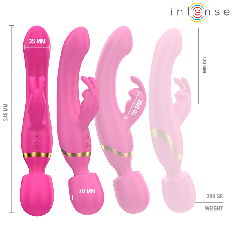 Winona Intense dual rabbit & wand vibrator, USB rechargeableMassagist Magic Wand