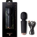 Mini vibrador wand recargable 16 modos negro, punta precisaMasajista Magic Wand