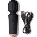 Mini vibromasseur wand rechargeable 16 modes noir, pointe préciseMasseur Magic Wand