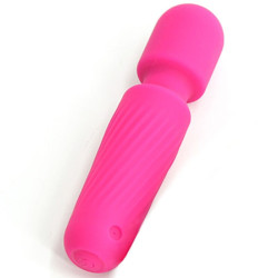 Mini vibratore ricaricabile Armony 10 modalità rosa accesoMassaggiatore Magic Wand