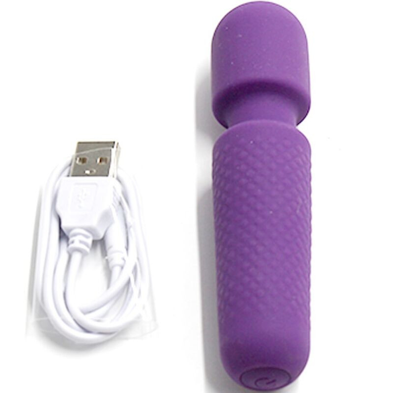 Vibrador recargable Armony violeta 10 modos con pinchos suavesMasajista Magic Wand