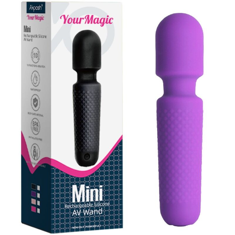 Vibromasseur rechargeable Armony 10 modes violets à picots douxMasseur Magic Wand