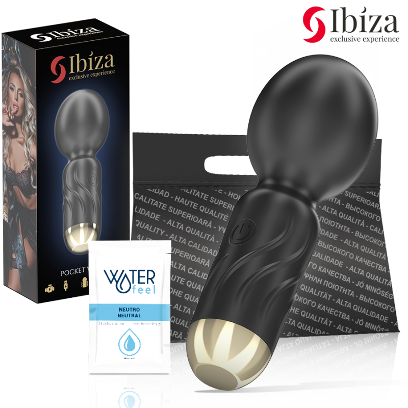 IBIZA mini pocket wand vibrator USB, 10 modes, IPX5Massagist Magic Wand