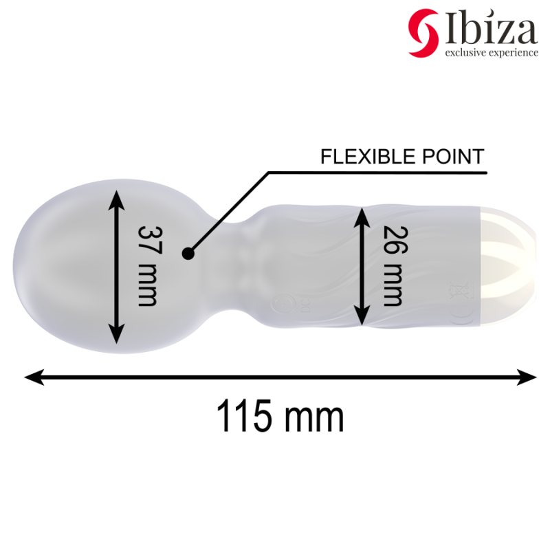 Mini vibromasseur wand de poche IBIZA rechargeable USB, 10 modes, IPX5Masseur Magic Wand