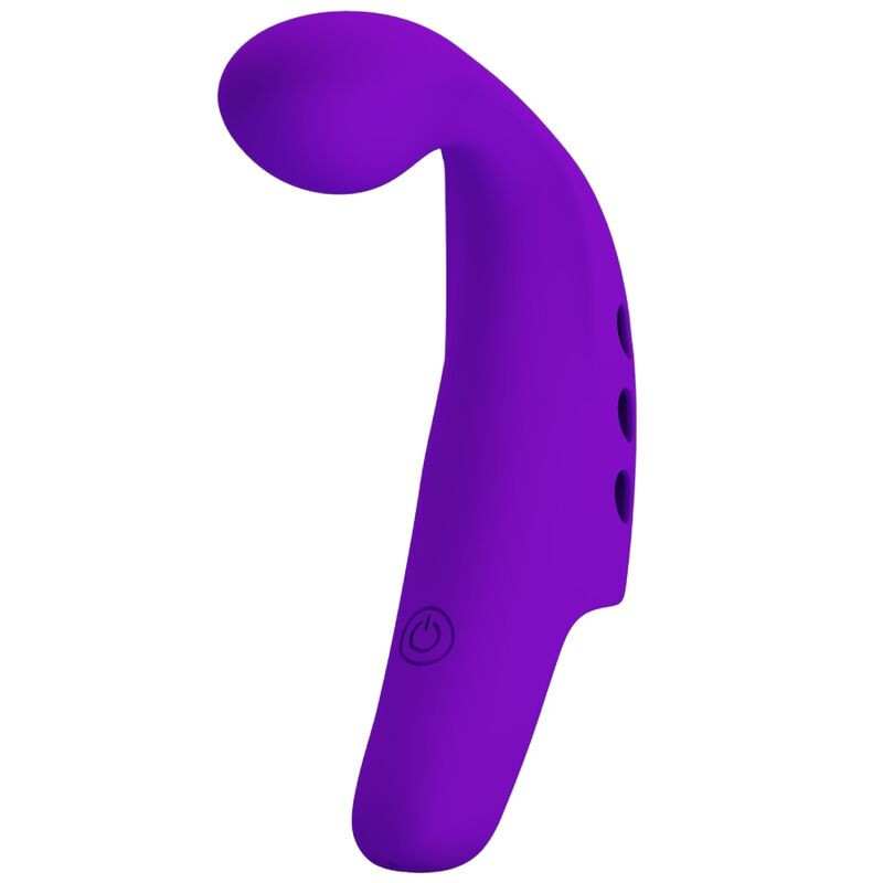 Vibrador de dedo recargable Pretty Love Gorgon azul 10 modosDedos chinos