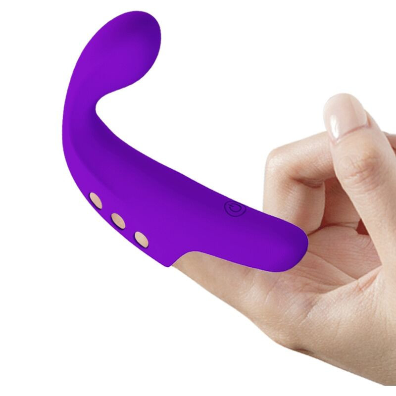 Vibratore da dito ricaricabile Pretty Love Gorgon blu 10 modiDita cinesi