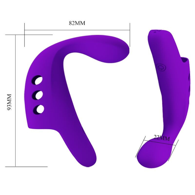 Vibrador de dedo recarregável Pretty Love Gorgon azul 10 modosDedos chineses