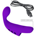 Vibromasseur doigt rechargeable Pretty Love Gorgon bleu 10 modesDoigts chinois