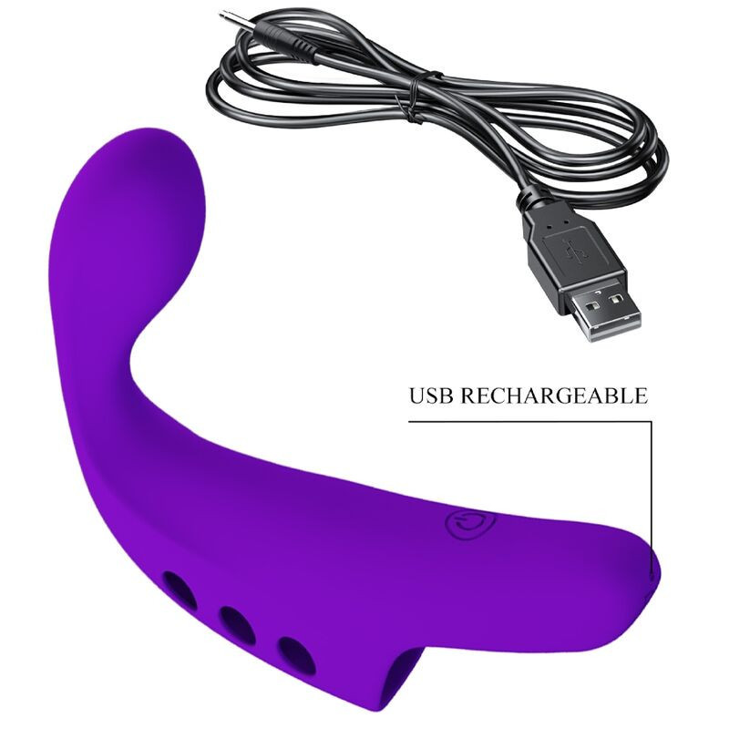 Pretty Love Gorgon rechargeable finger vibrator blue, 10 modesChinese fingers