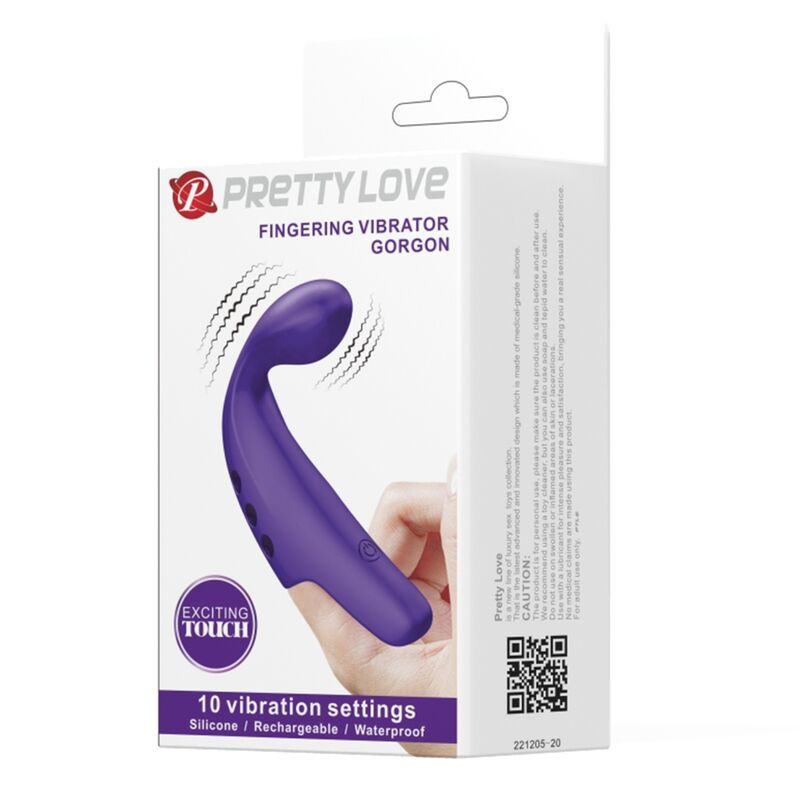 Aufladbarer Finger-Vibrator Pretty Love Gorgon blau, 10 ModiChinesische Finger