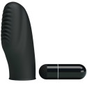 Pretty Love Stanford textured silicone vibrating finger sleeve, blackChinese fingers