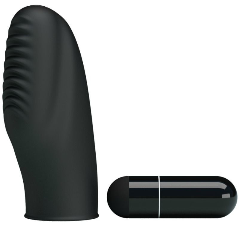Dedeira vibratória texturizada Pretty Love Stanford pretaDedos chineses