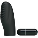 Pretty Love Stanford textured silicone vibrating finger sleeve, blackChinese fingers