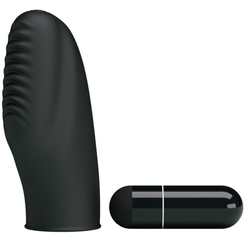 Ditalino vibrante in silicone testurizzato Pretty Love Stanford neroDita cinesi