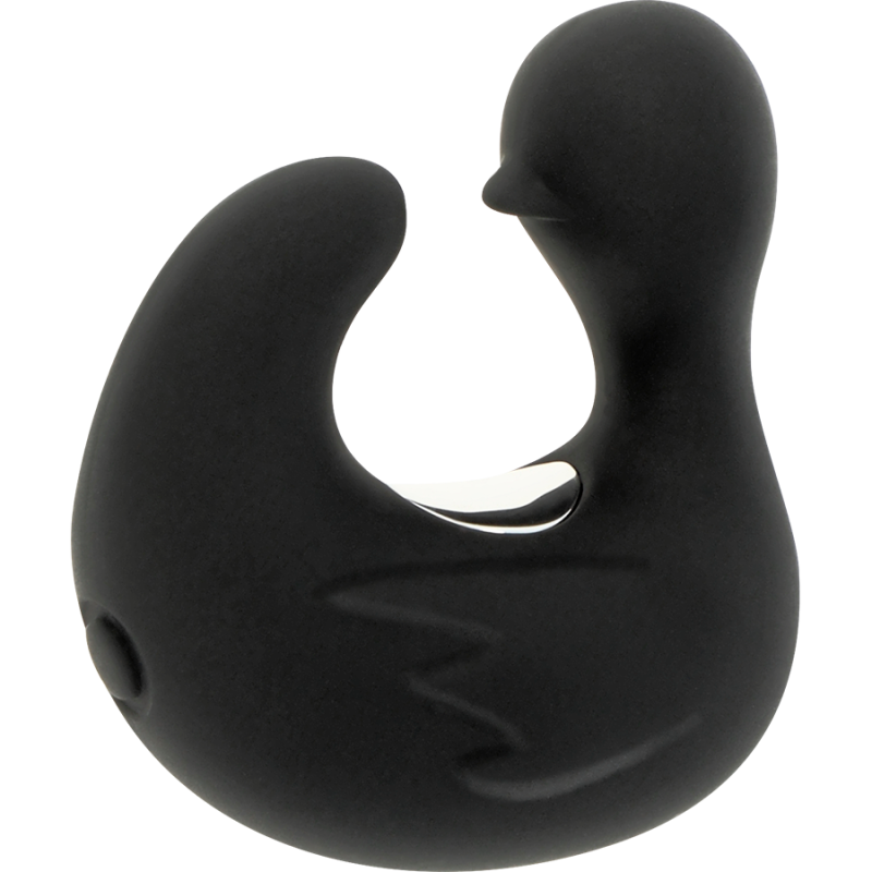 Dedal vibrador recargable de silicona Duckymania Negro/PlataDedos chinos
