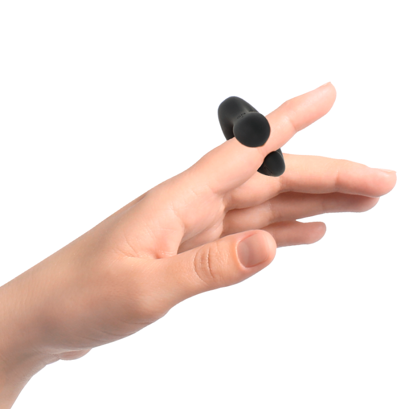 Wiederaufladbarer Vibrations-Fingerling Duckymania Schwarz/SilberChinesische Finger