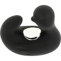 Dedal vibrador recargable de silicona Duckymania Negro/PlataDedos chinos