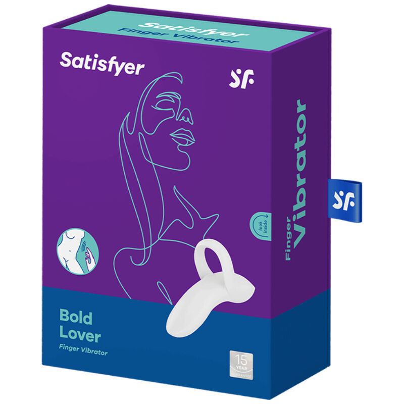 Vibromasseur doigt Satisfyer Bold Lover blanc étanche 12 modesDoigts chinois