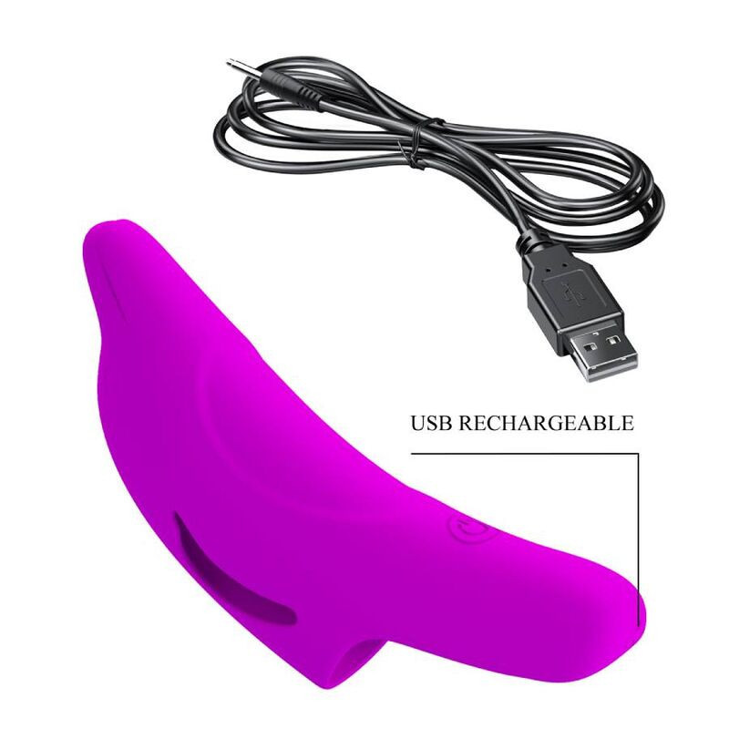 Wiederaufladbarer Fingerstimulator Delphini Pretty Love lilaChinesische Finger