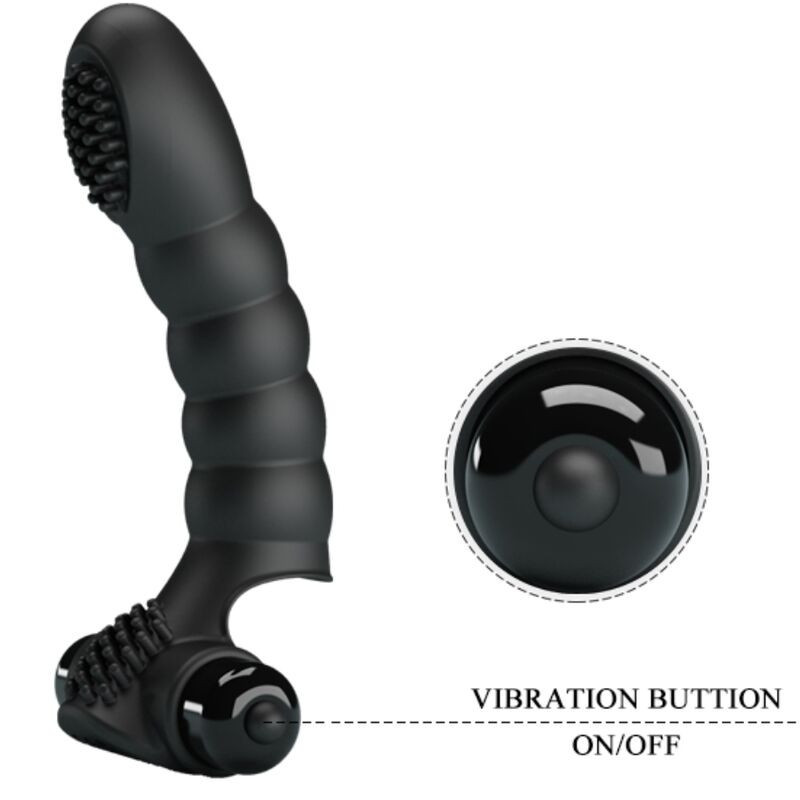 Finger-Vibrator aus Silikon Schwarz Pretty Love Alexander 10 ModiChinesische Finger