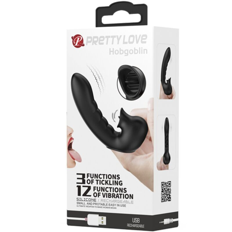 Vibrating finger sleeve with clitoral stimulator black USBChinese fingers
