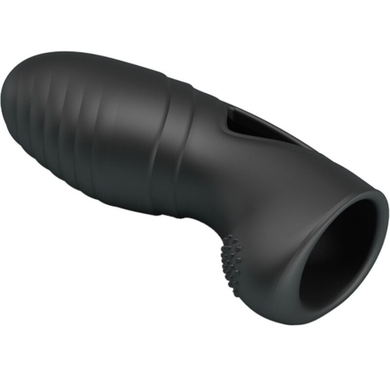 Pretty Love Alan silicone finger vibrator, discreet blackChinese fingers