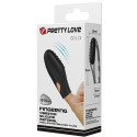 Pretty Love Gilo black silicone finger vibrator, precise touchChinese fingers
