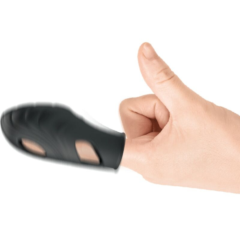Vibrador de dedo em silicone Pretty Love Lich preto, discretoDedos chineses