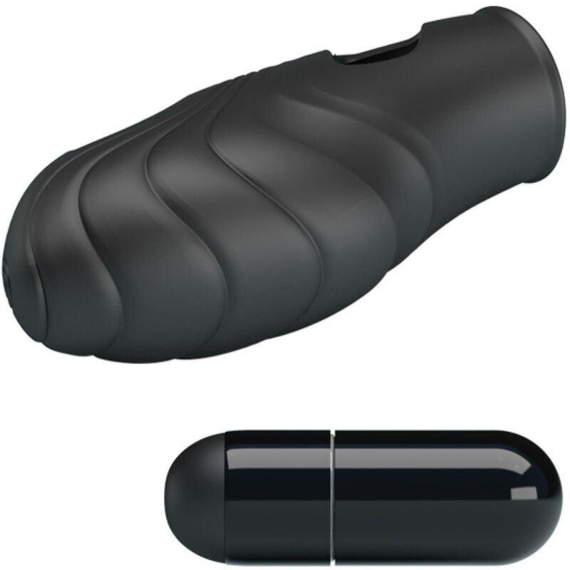 Vibrador de dedo de silicona Pretty Love Lich negro, discretoDedos chinos