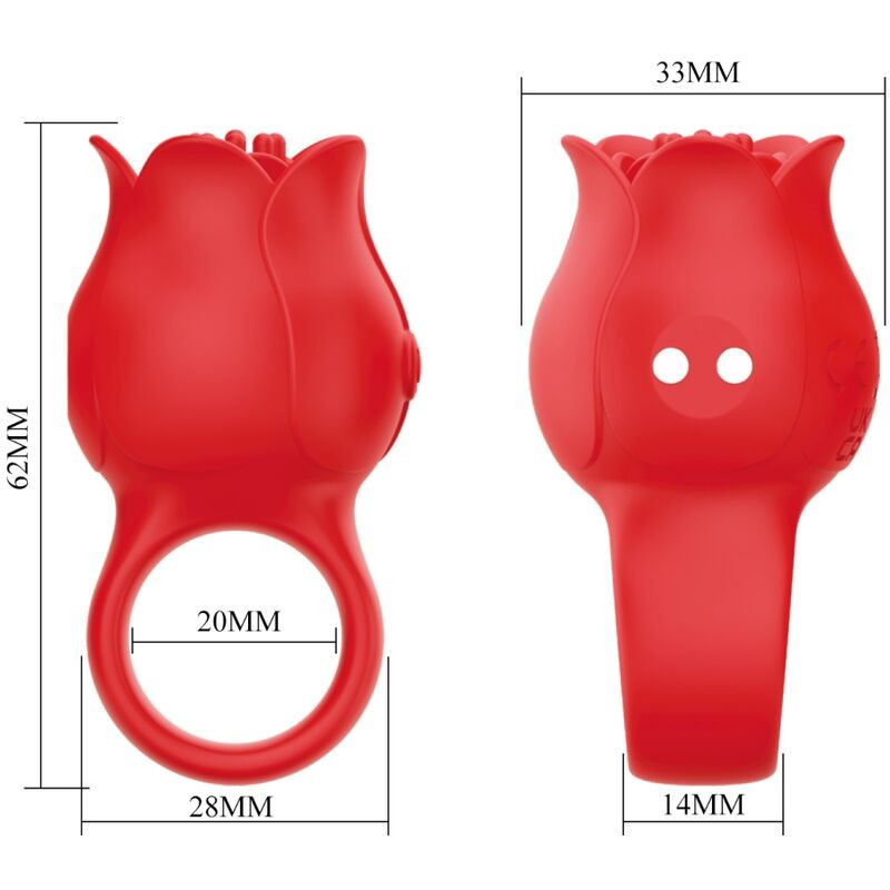 Vibromasseur doigt rose silicone rechargeable Pretty Love Jae rougeDoigts chinois
