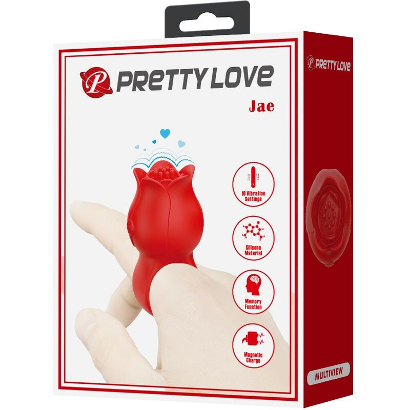 Vibratore da dito rosa in silicone ricaricabile Pretty Love JaeDita cinesi
