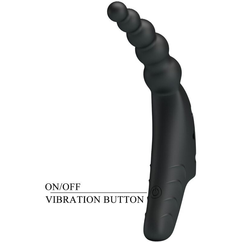 Rechargeable finger vibrator Pretty Love Jordin, 10 modes blackChinese fingers