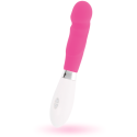 Vibromasseur point G Paul Glossy rose vif en silicone, 10 modesPoint G vibrant